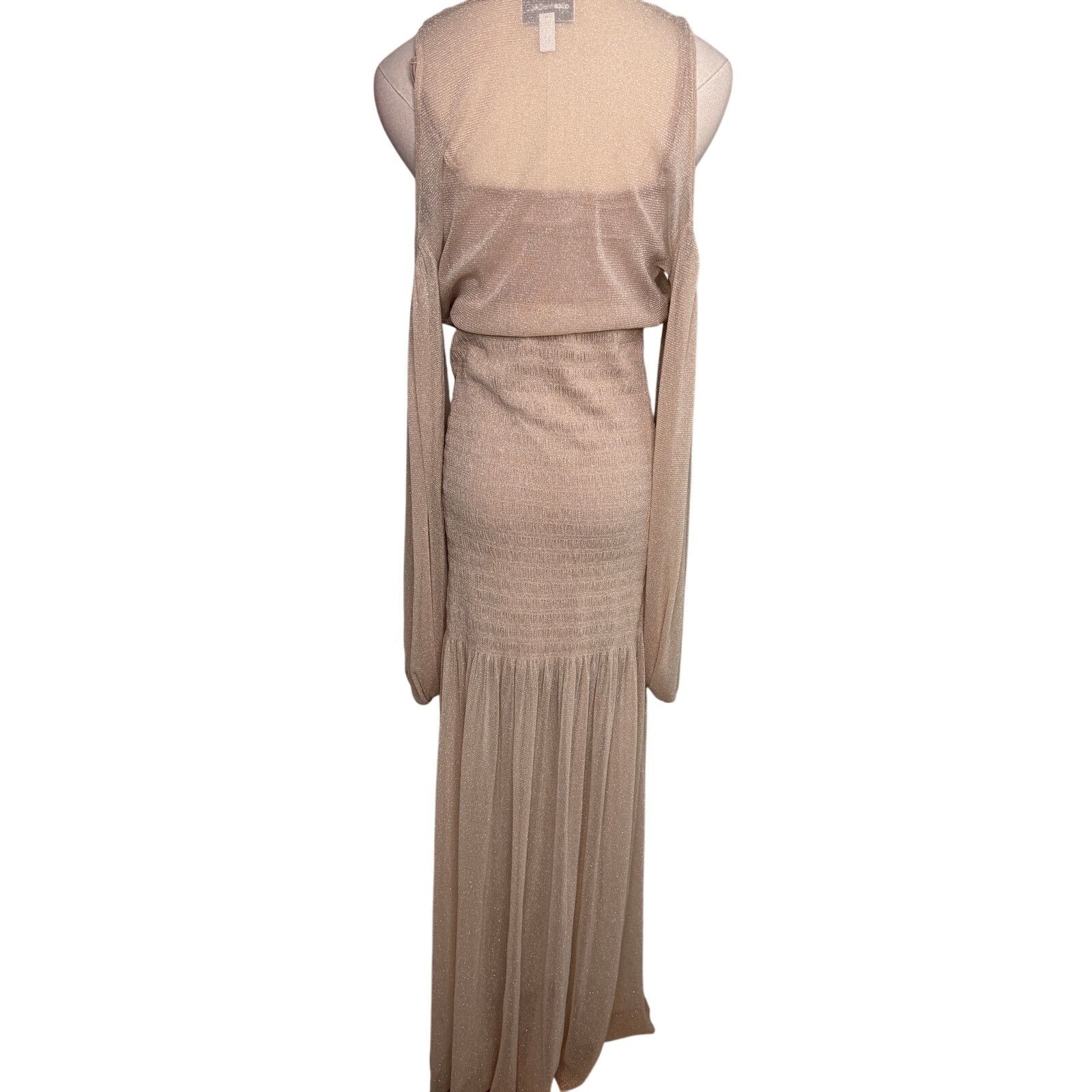 Alice McCall Alice McCall Spell Gown Maxi Dress nude metallic mesh Size 4 Size S / US 4 / IT 40 - 8 Thumbnail