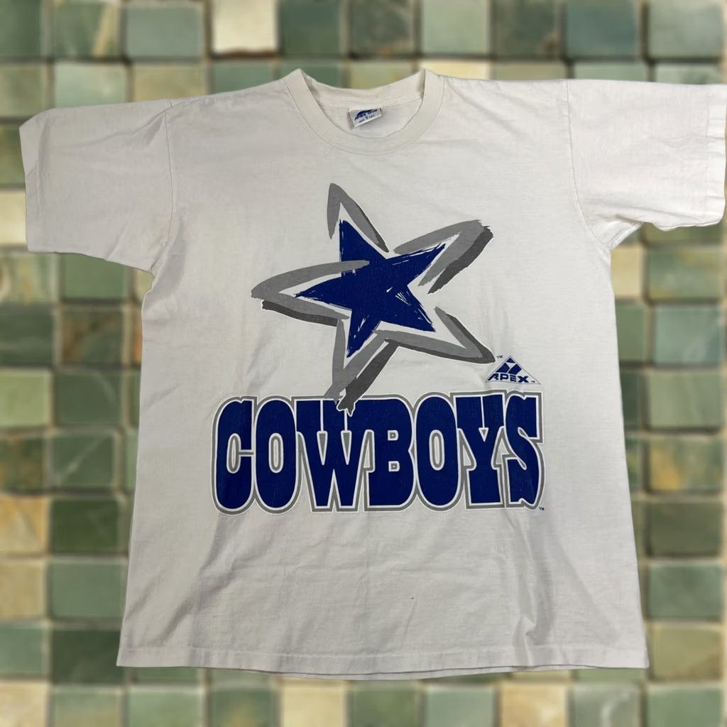 Vintage VINTAGE Apex One Dallas Cowboys White T Shirt Single Stitch USA Large Mens L Size US L / EU 52-54 / 3 - 1 Thumbnail