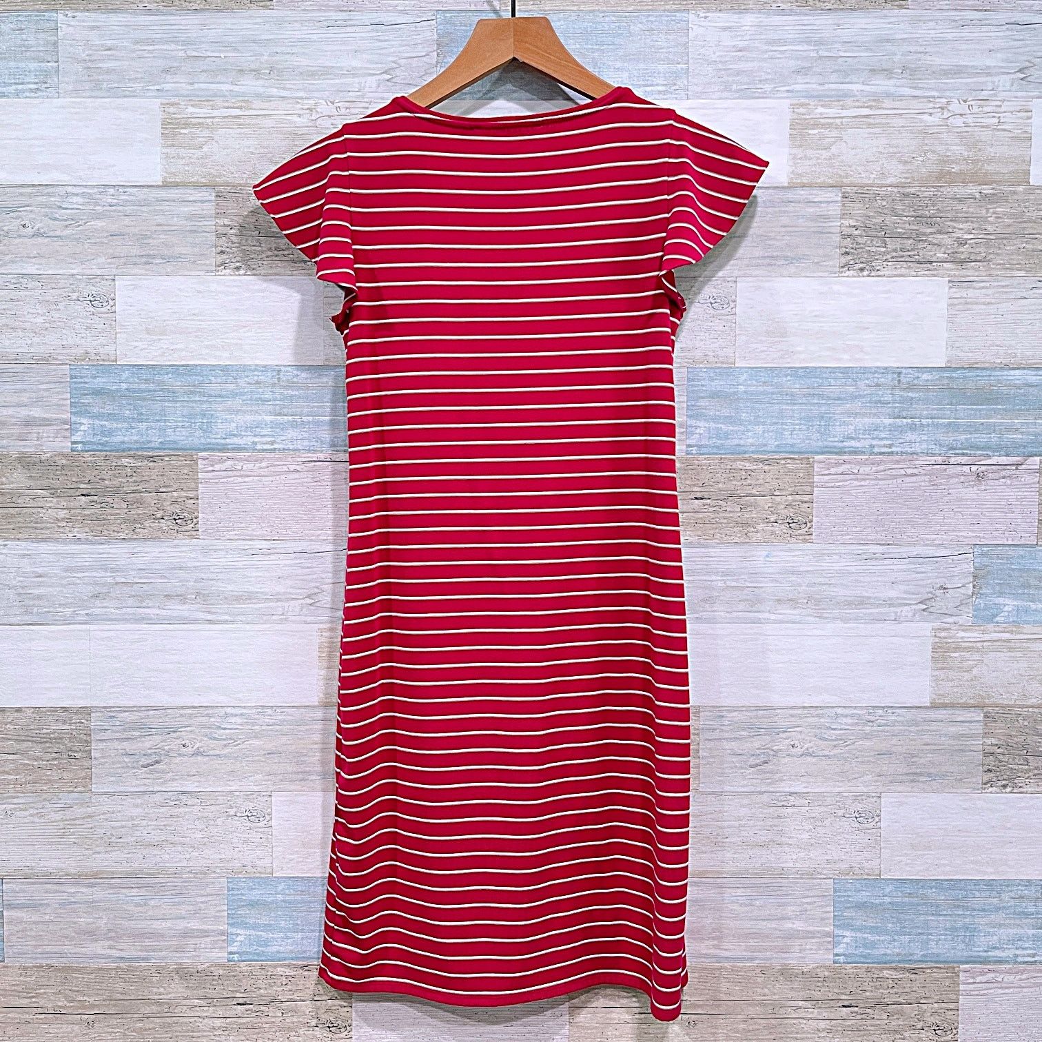 White House Black Market White House Black Market Flutter Sleeve Dress Pink Stripe XX Size XXS / US 00 / IT 34 - 3 Thumbnail