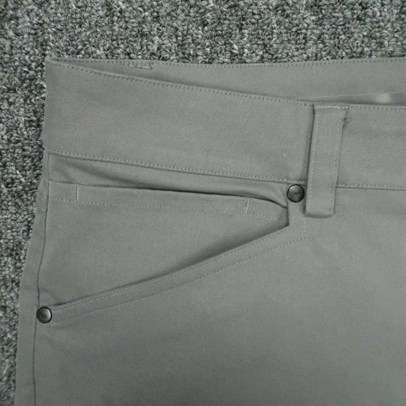 Vintage Myles Pants Mens Large Gray Performance 5 Pocket Technical Fabric Stretch 34x32 Pants Chino Athletic 5-Pocket Mens Size US 33 - 3 Thumbnail