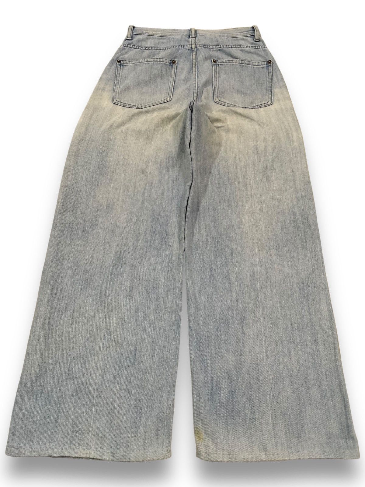 Japanese Brand Vintage Y2K Japanese Brand Baggy Wide Leg Distressed Jeans Size 26" / US 2 / IT 38 - 2 Thumbnail