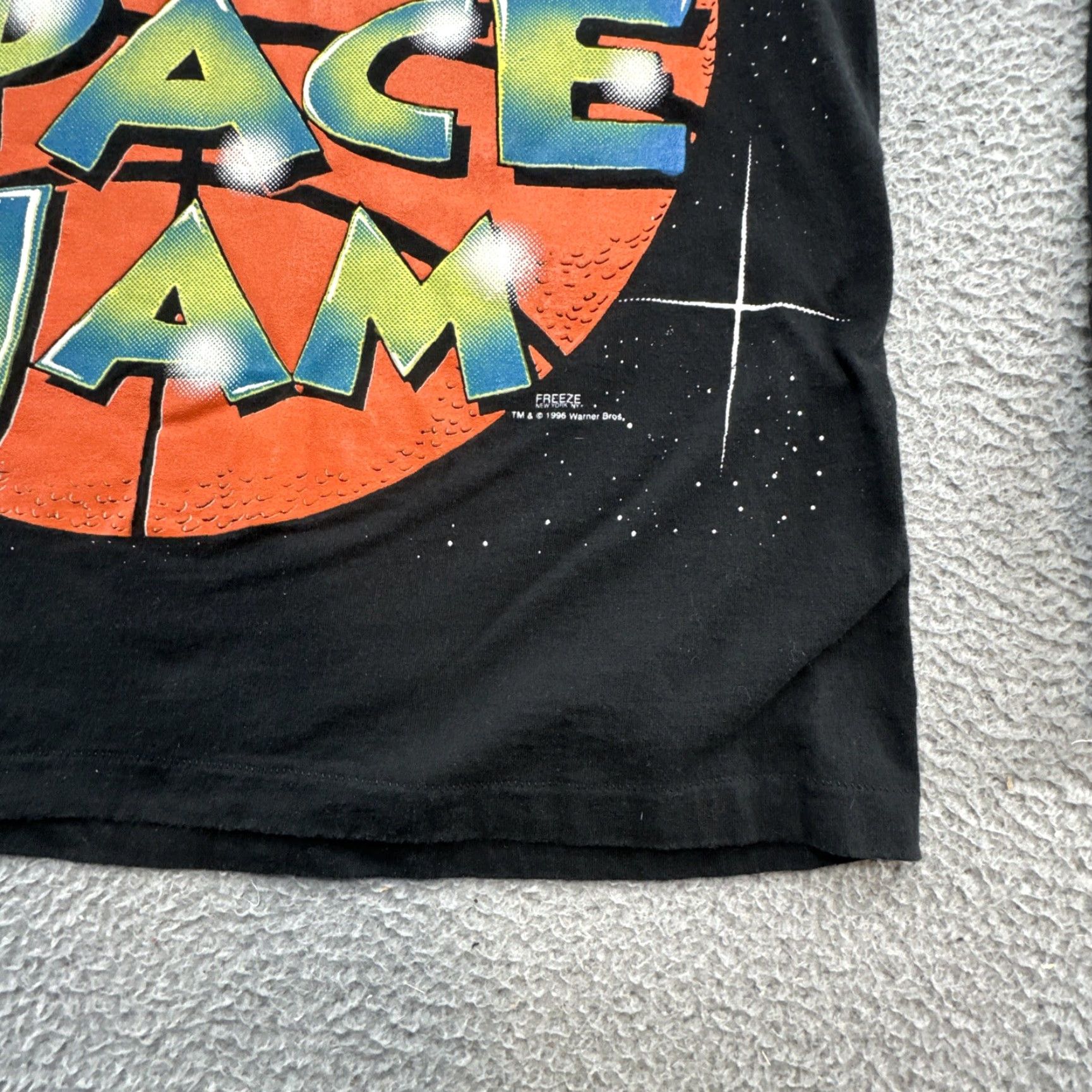 Vintage VTG Space Jam T-Shirt Long Sleeve Men L Black Cartoon Movie 1996 90s Slim Fit? Size US L / EU 52-54 / 3 - 2 Thumbnail