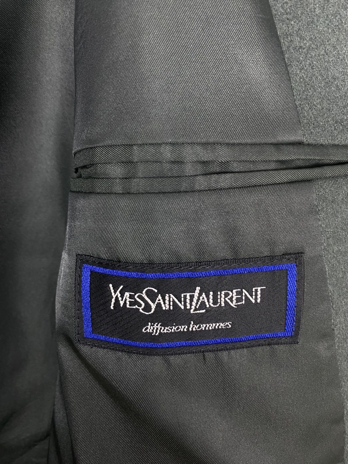 Yves Saint Laurent Rare‼️ Vtg Yvest Saint Laurent Hommes Double Breasted Coat Size US M / EU 48-50 / 2 - 4 Thumbnail