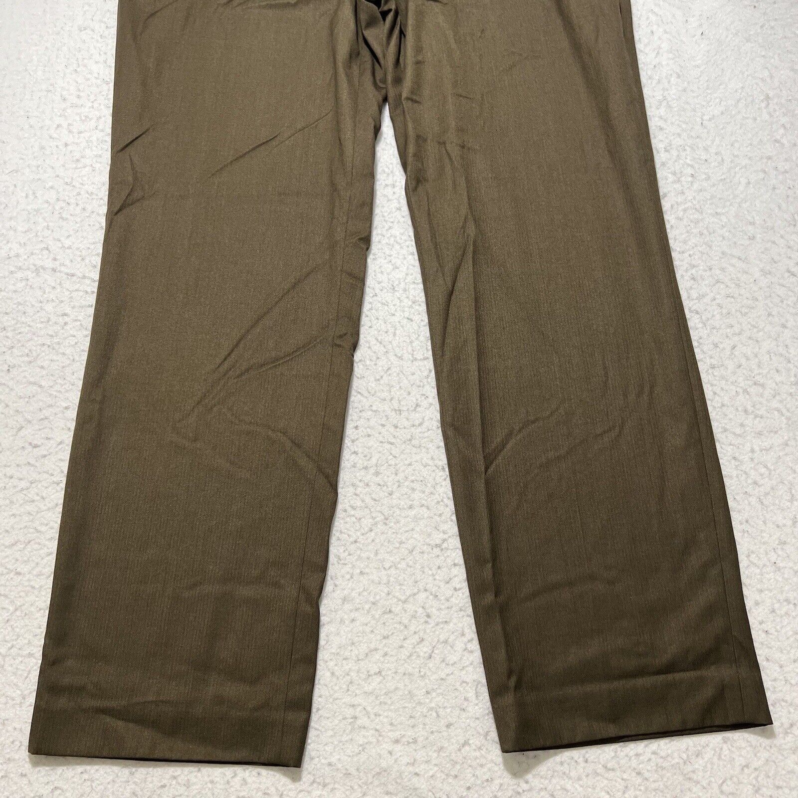 Perry Ellis Perry Ellis 36x32 Flat Front Straight Brown Suit Dress Pants Size US 36 / EU 52 - 3 Thumbnail