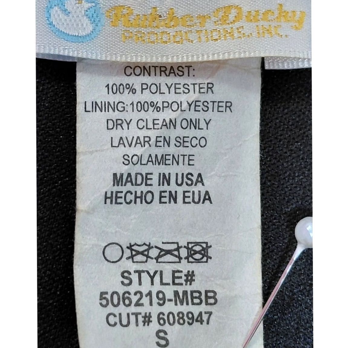 Vintage Rubber Ducky Productions Embroidered Dress Black Knee Length Knit Size S Size S / US 4 / IT 40 - 4 Thumbnail