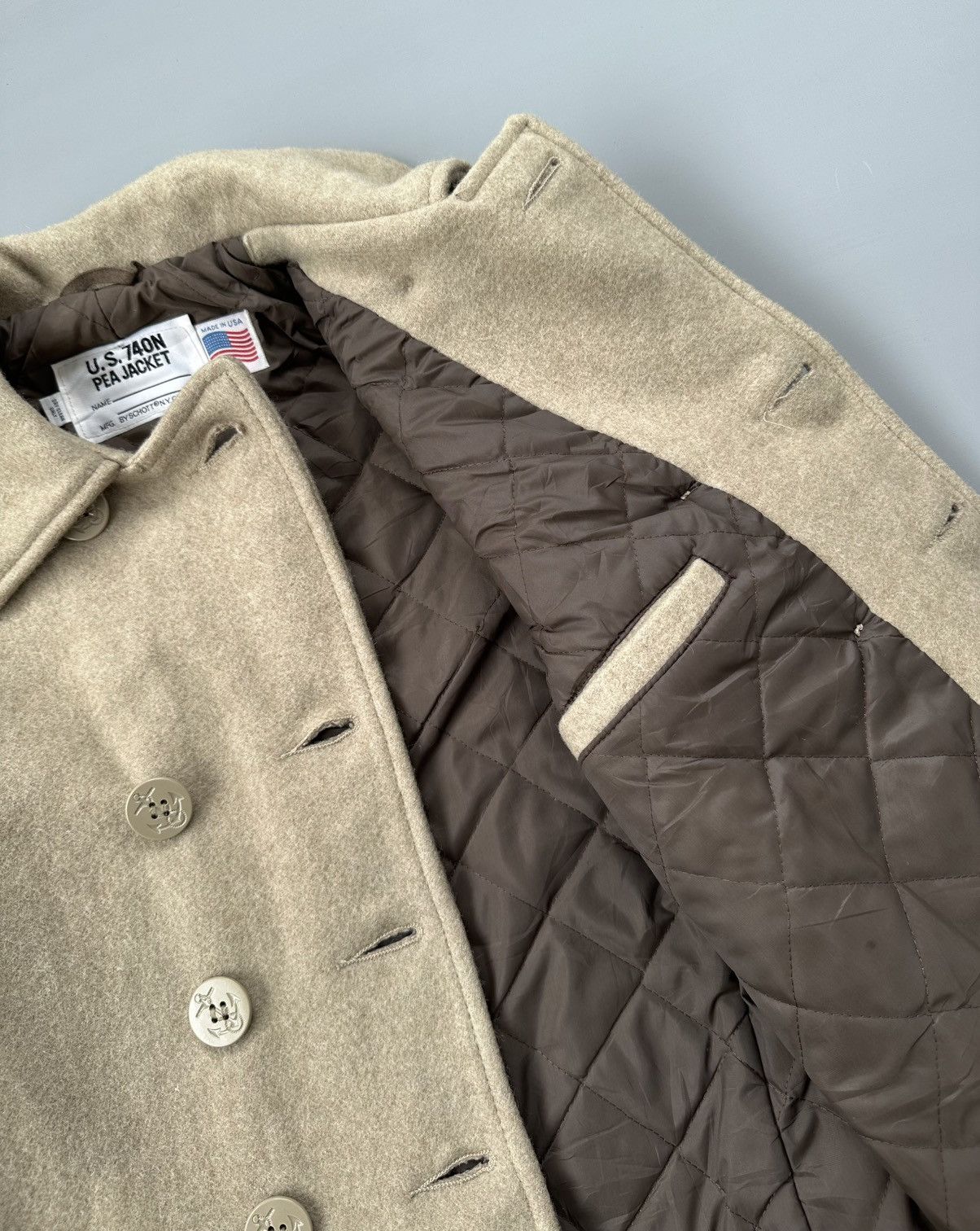 Schott Vintage Schott NYC Peacoat USN 740N Wool Jackets Size US XS / EU 42 / 0 - 7 Thumbnail