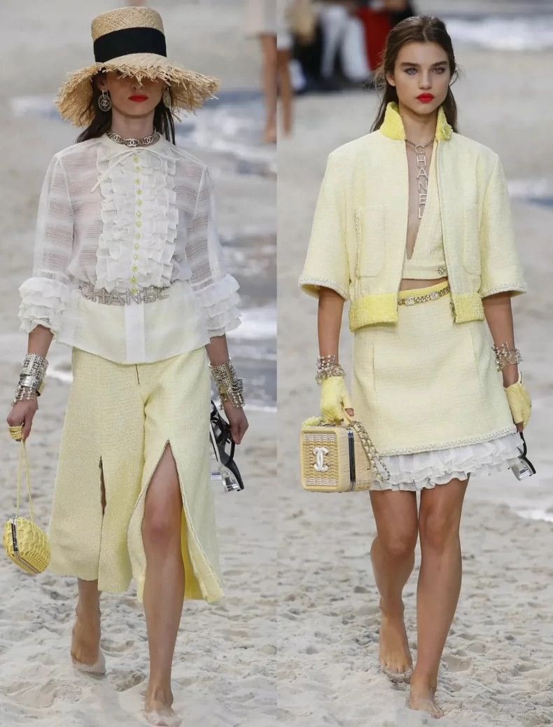 Chanel Chanel Beach series show yellow tweed zipper jacket 2504-Ne Size XXS / US 00 / IT 34 - 7 Thumbnail