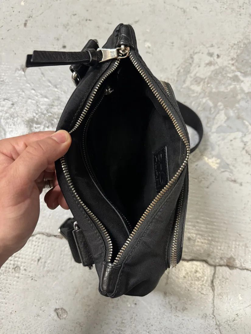Designer × Dolce & Gabbana × Vintage 2000s Dolce & Gabbana Alan Zip Lock Black Leather Shoulder Bag Size ONE SIZE - 6 Thumbnail