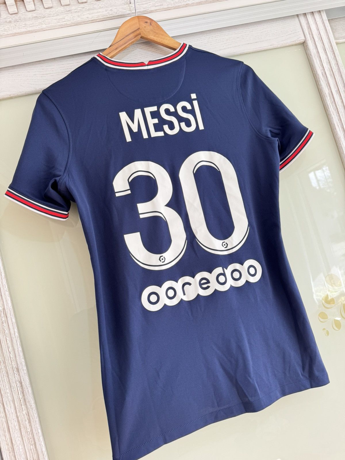 Jordan Brand × Nike Messi #30 PSG 2021-2022 Home Women’s Soccer Jersey Kit Shirt Size US L / EU 52-54 / 3 - 6 Thumbnail