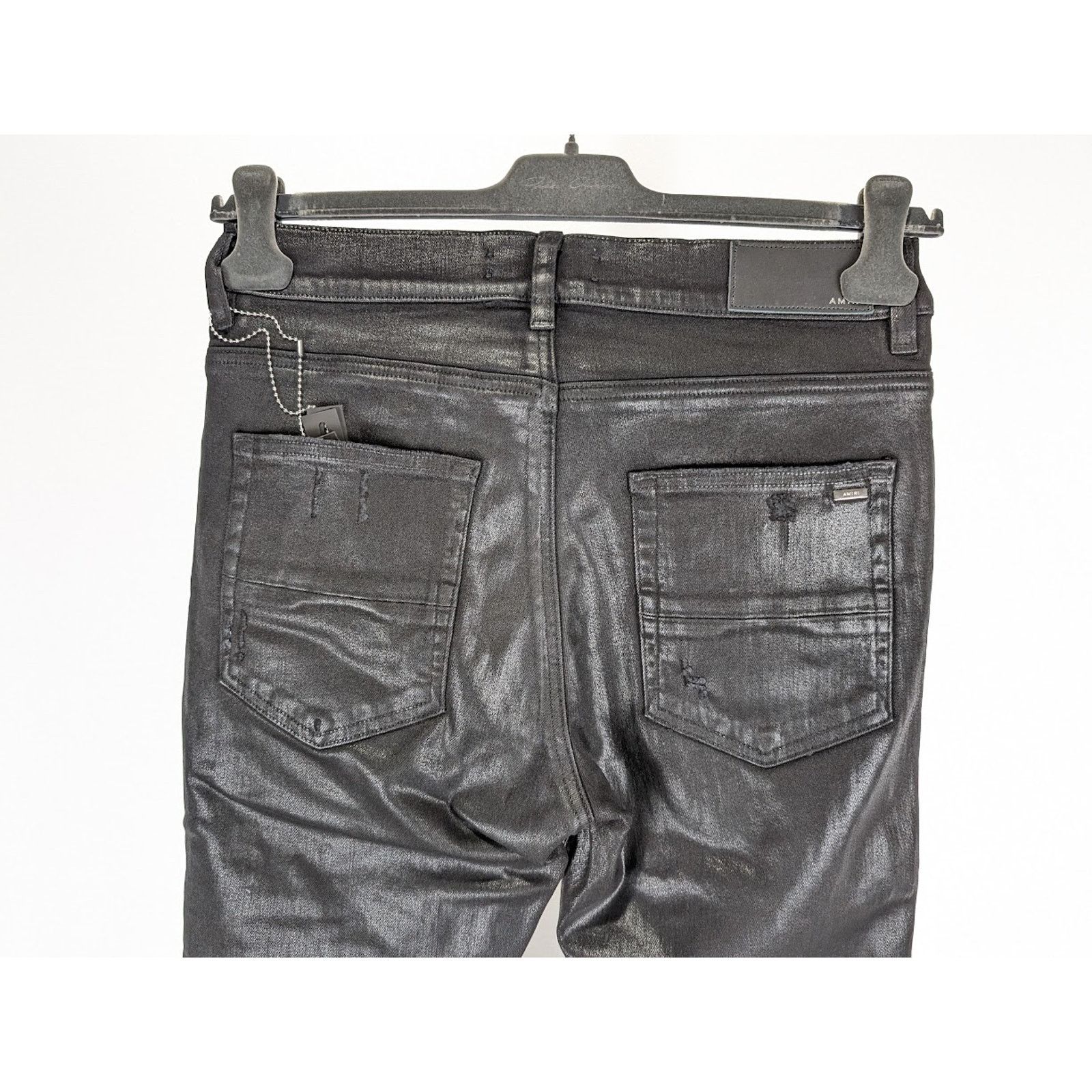 Amiri o1rshd1 Q:2 / Coated MX1 Jeans in Black Size US 33 - 21 Thumbnail