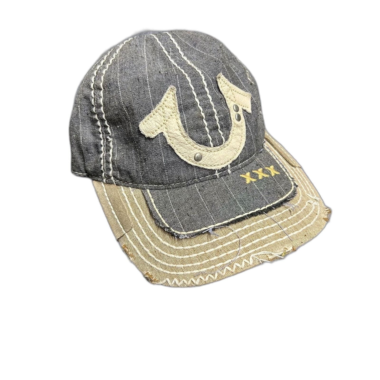 True Religion True Religion Distressed Style Denim Hat Size ONE SIZE - 1 Thumbnail