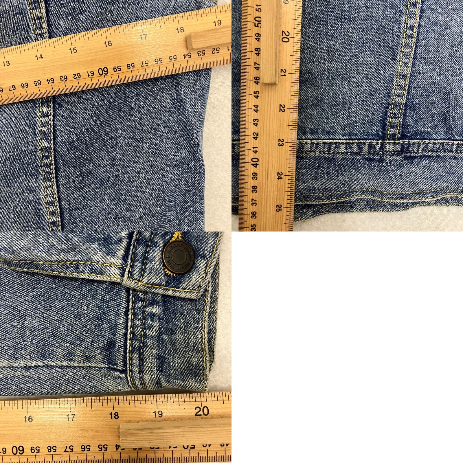 Vintage Pull & Bear Denim Jacket Mens Medium Blue Cotton Jean Trucker Jacket 90s Size US 31 - 8 Thumbnail
