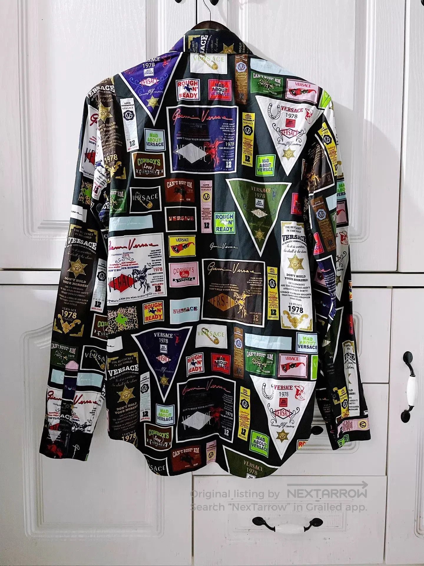 Versace Multi-Color Patchwork Long Sleeve Button-Up Shirt. Size US M / EU 48-50 / 2 - 2 Thumbnail
