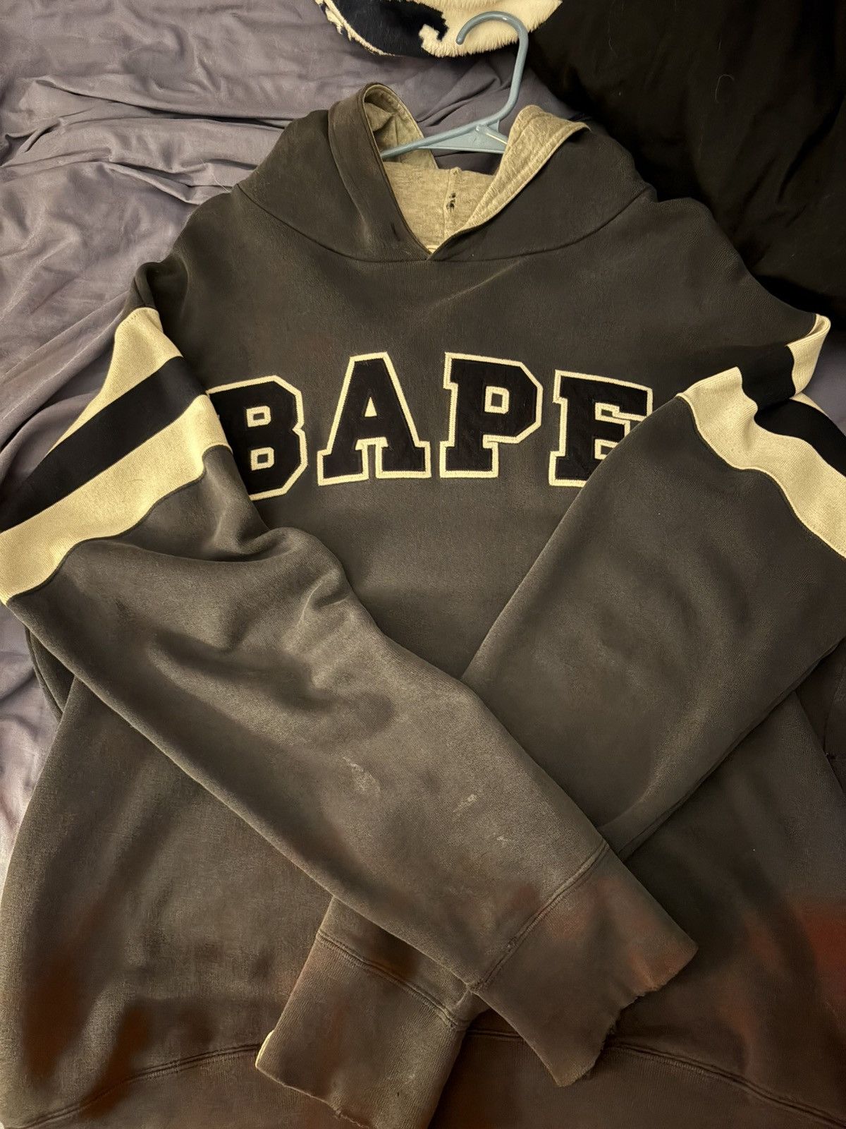 Vintage Bape letter college crewneck