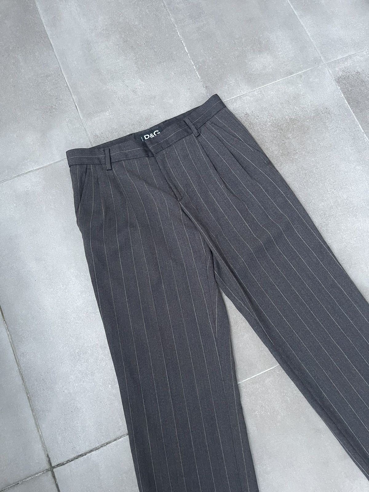 Dolce & Gabbana Dolce & Gabbana Wool Stripped Grey Brown Causal Pants Size US 32 / EU 48 - 7 Thumbnail