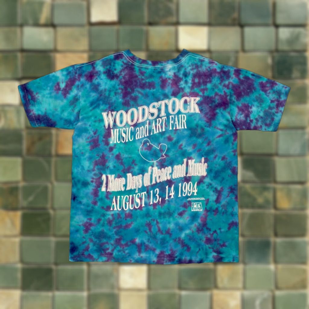 Vintage NFA Woodstock 1994 TShirt XL Blue Tie Dye T-Shirt Mens VTG 90s Graphic Tee Size US XL / EU 56 / 4 - 1 Thumbnail