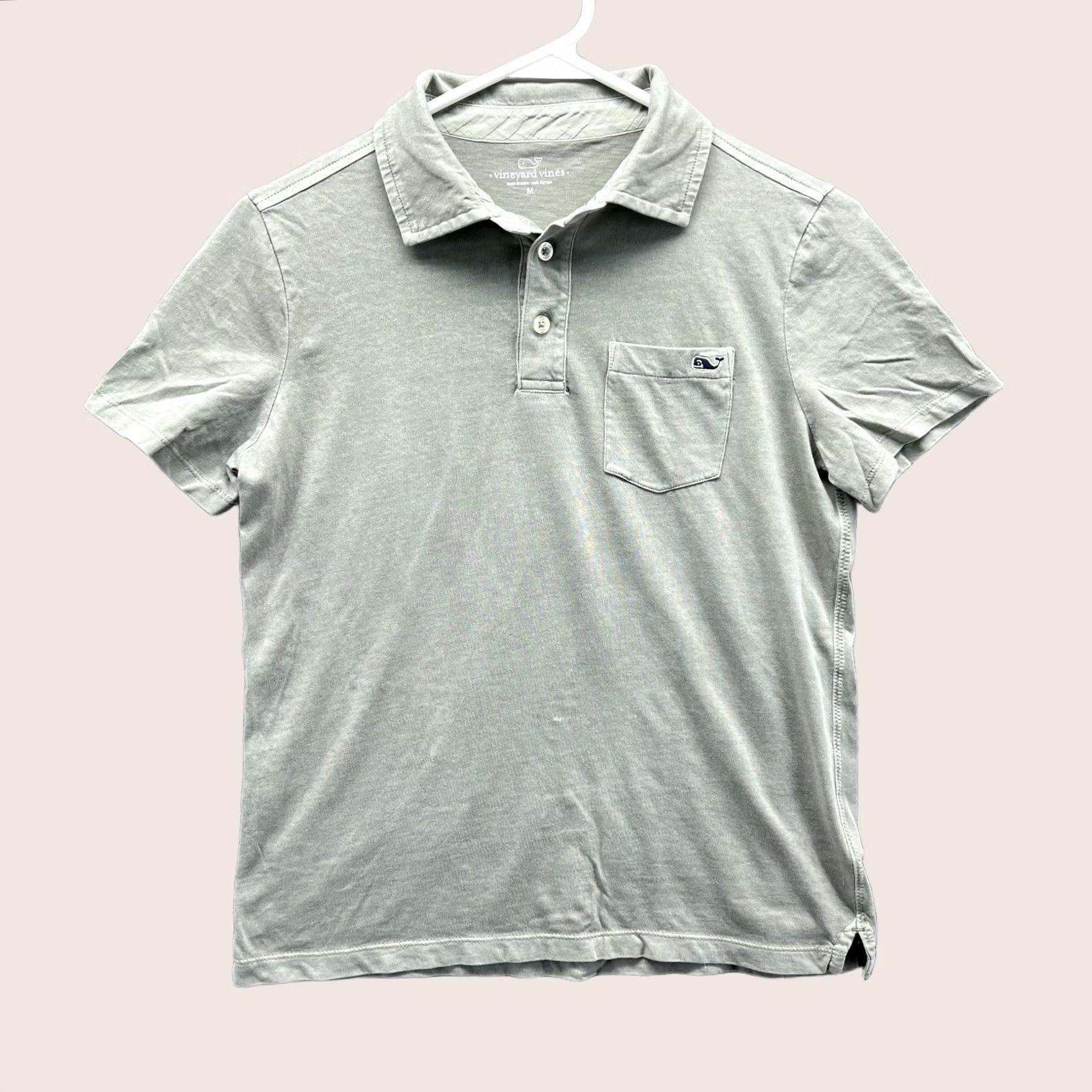 Vineyard Vines Vineyard Vines Polo Shirt Mens M Green Pocket Whale Logo Cotton Casual Shirt Size US M / EU 48-50 / 2 - 1 Thumbnail