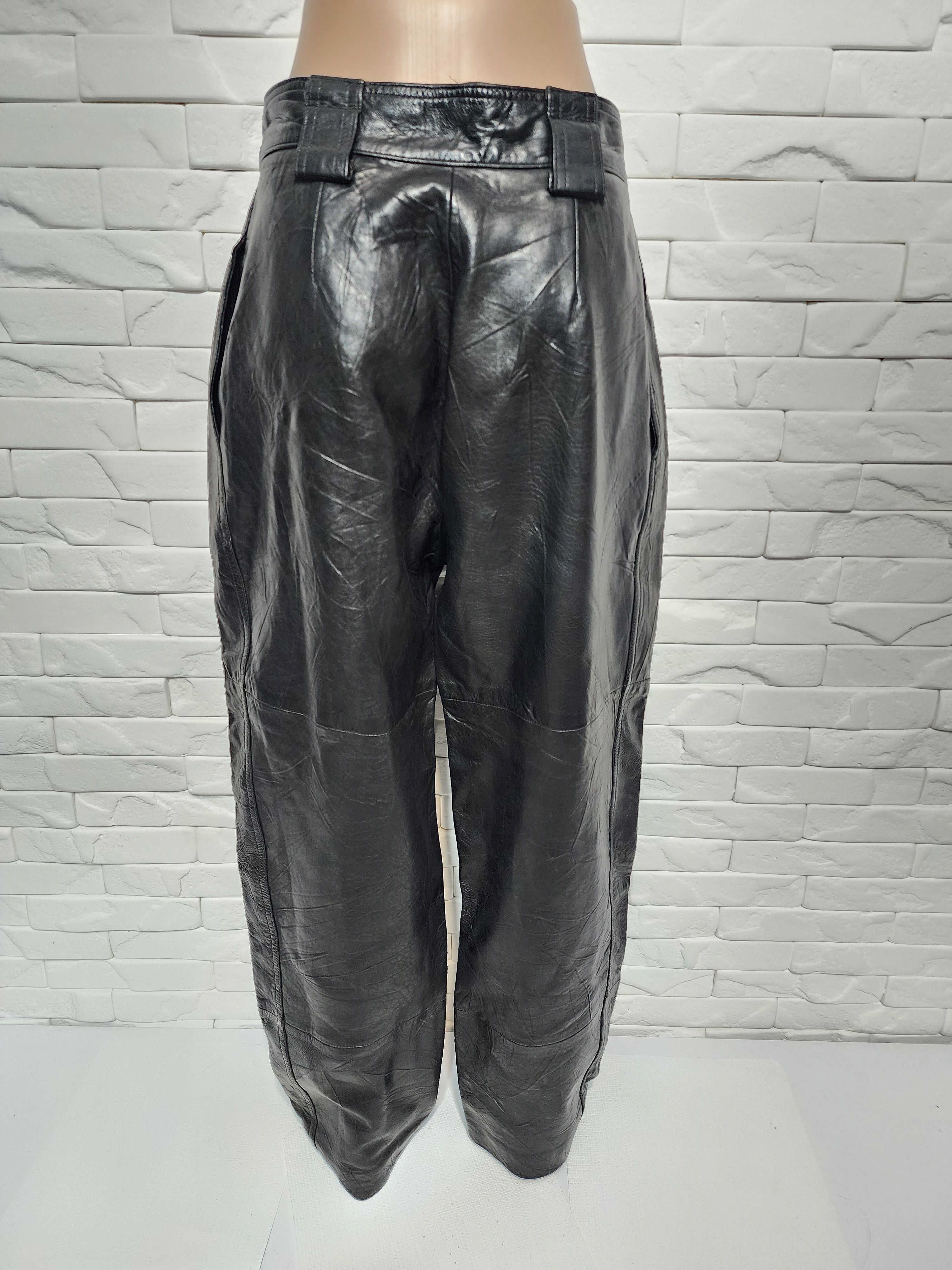 Genuine Leather Black leather men's pants. Size US 29 - 5 Thumbnail