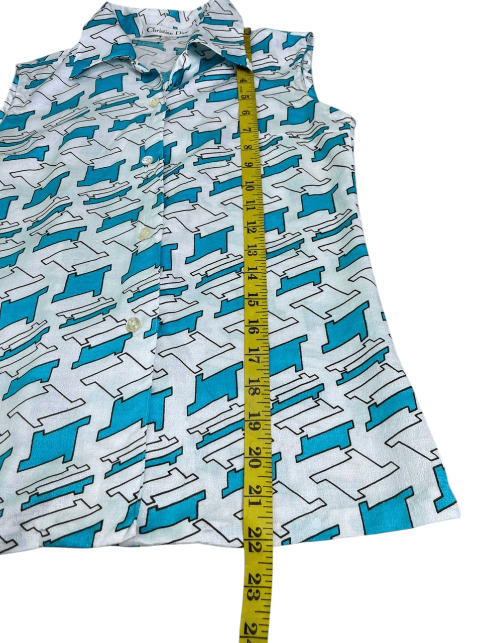 Christian Dior Monsieur Vintage Christian Dior Sleeveless Full print Shirt Size M / US 6-8 / IT 42-44 - 5 Thumbnail
