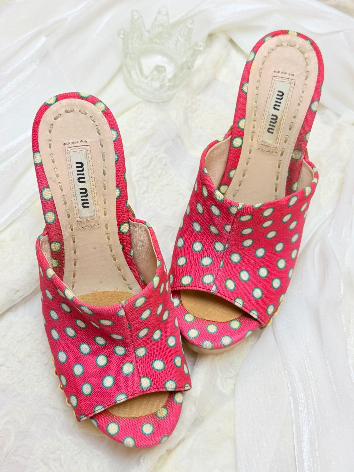Miu Miu Miu Miu Pink Sandals us_5 Women Size US 5 / IT 35 - 1 Thumbnail