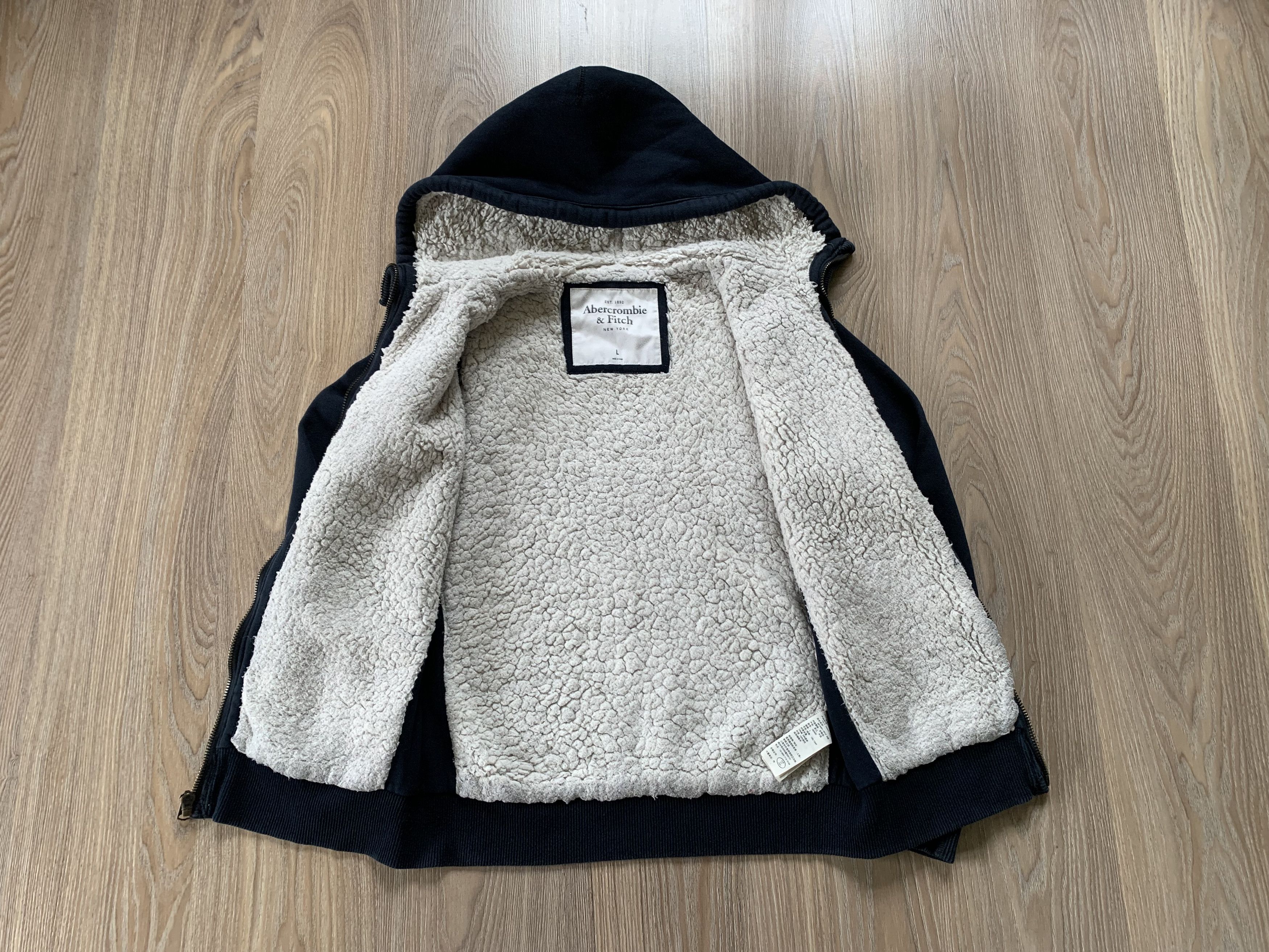 Abercrombie & Fitch × Japanese Brand Abercrombie & Fitch Heavy Womens Zip Sherpa Hoodie Size L / US 10 / IT 46 - 4 Thumbnail