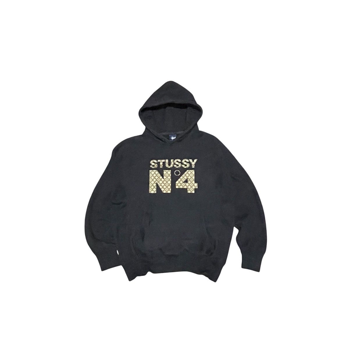 Stussy × Vintage Vintage 1990s Stussy N4 Monogram hoodie Size US L / EU 52-54 / 3 - 1 Thumbnail