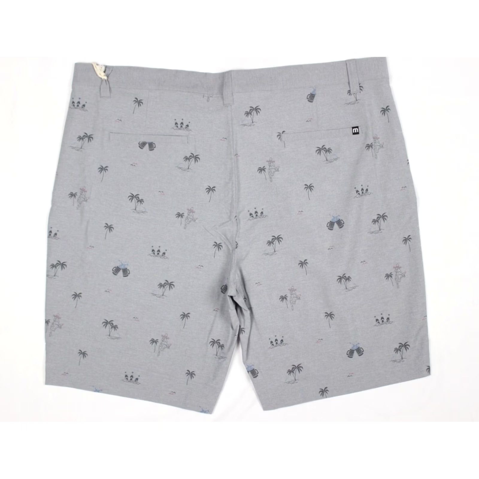 TravisMathew Travis Mathew Men's Straight Short Golf Shorts Size 42 Heather Sleet Print Gray Size US 42 / EU 58 - 2 Thumbnail