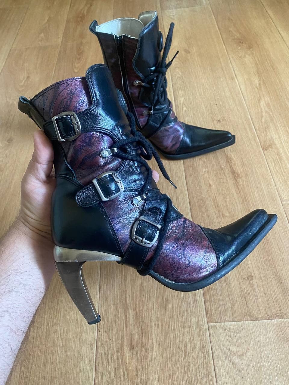 Japanese Brand New Rock Vintage Heels Boots Size US 7 / IT 37 - 2 Thumbnail