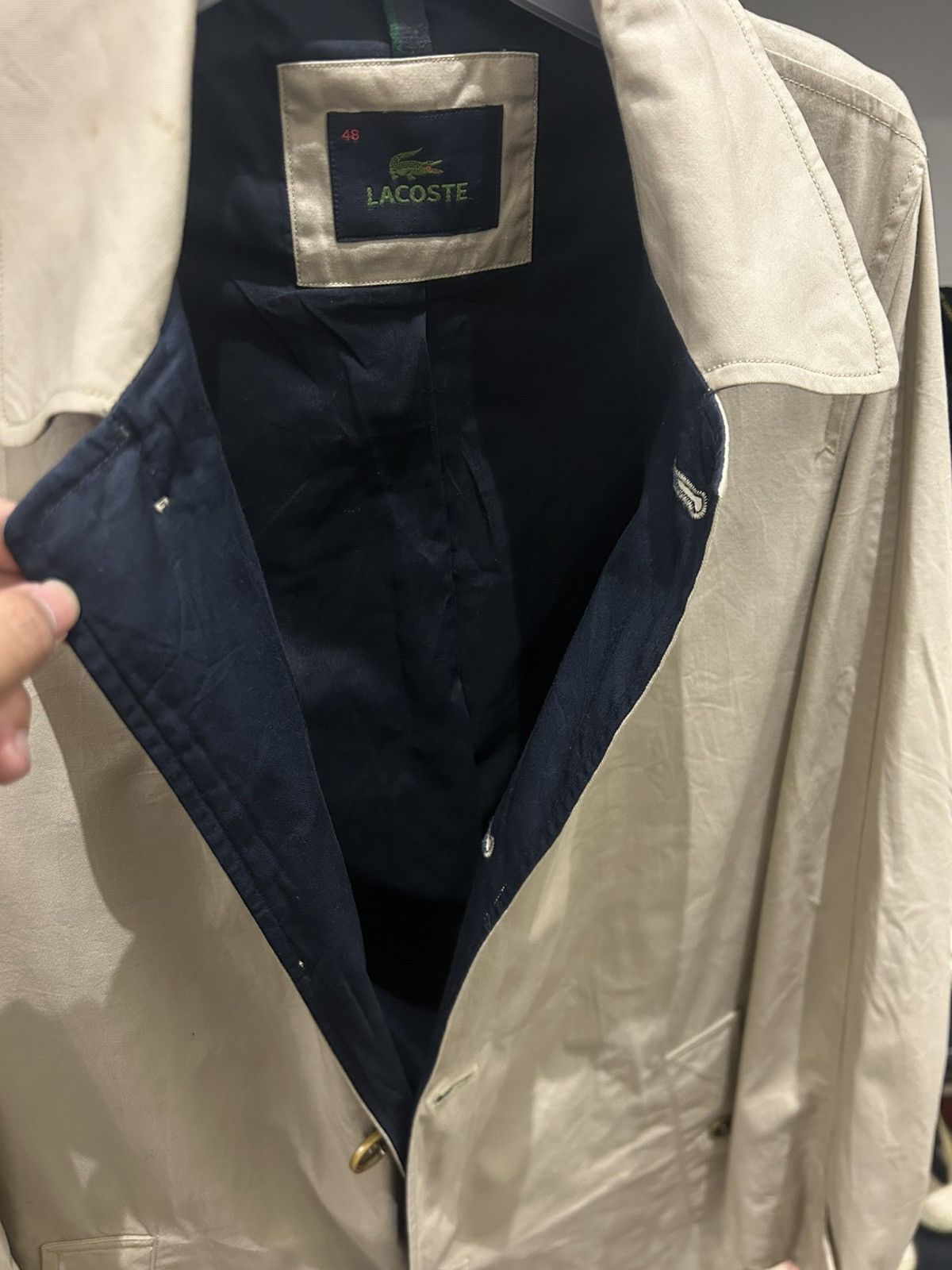 Lacoste Authentic Lacoste Beige Mac Coat / Trench Jacket - Size 48 Size US M / EU 48-50 / 2 - 4 Thumbnail