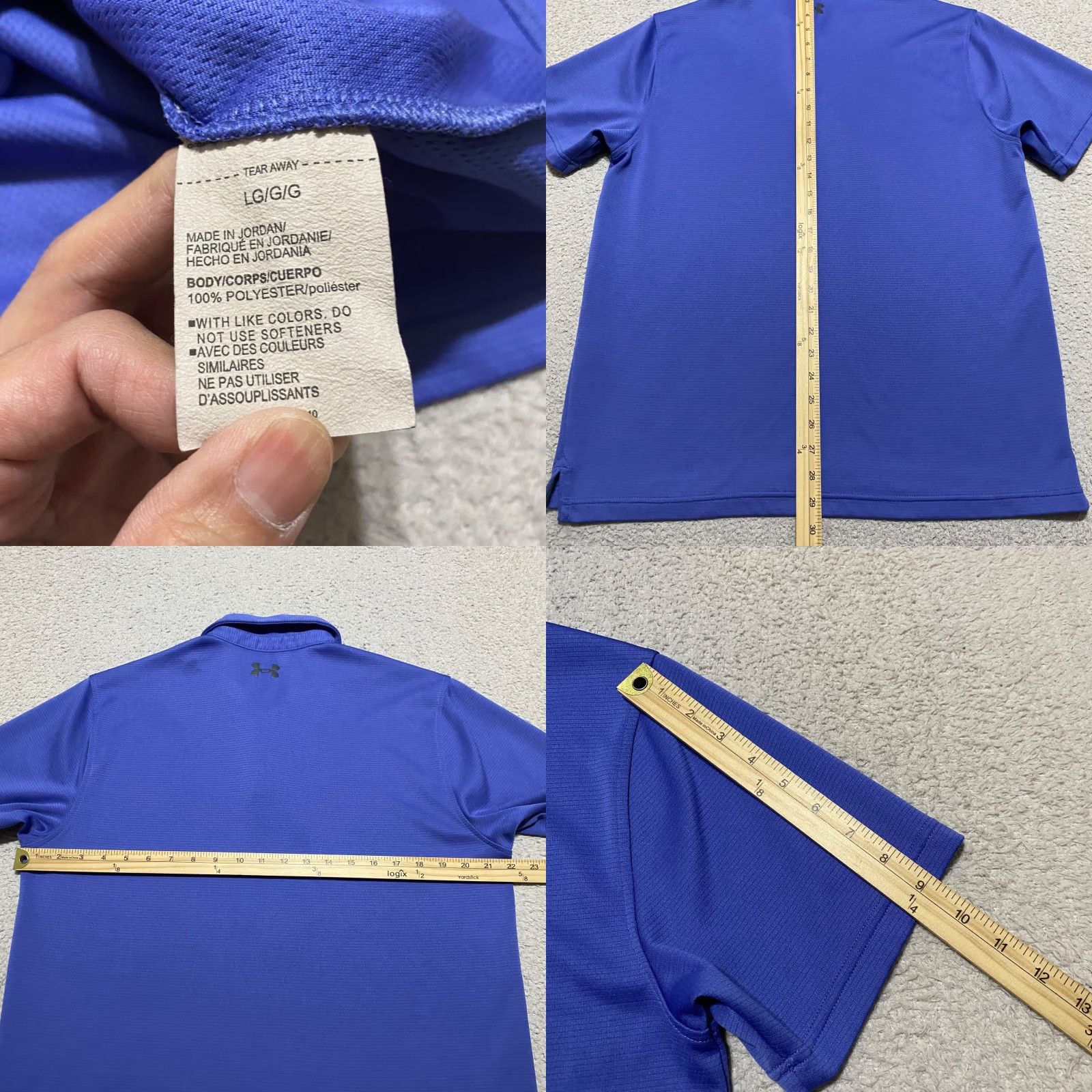 Under Armour Under Armour Polo Shirt Golf Mens Large Blue Short Sleeve Athletic Outdoor Shirt Size US L / EU 52-54 / 3 - 8 Thumbnail