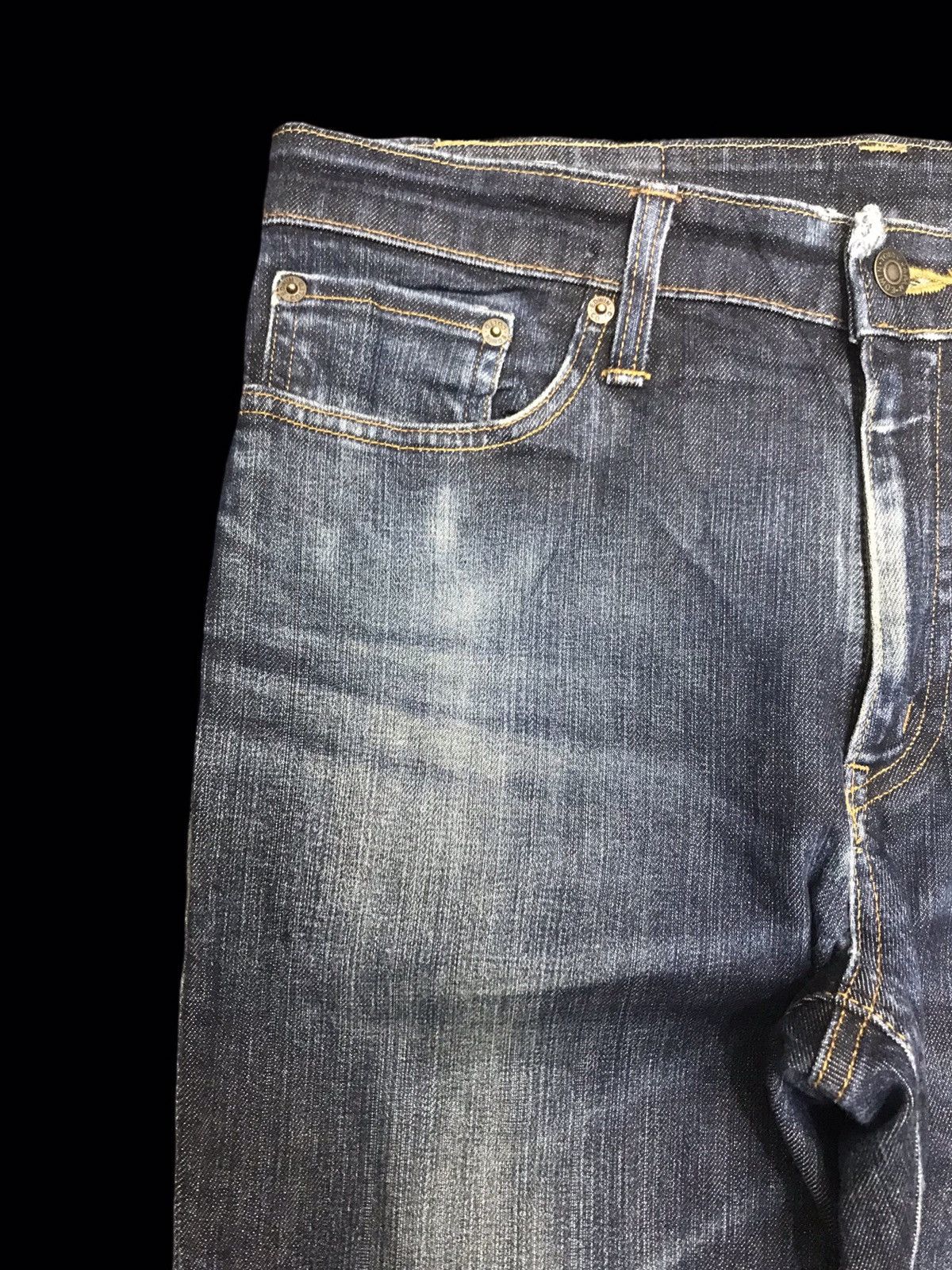 Edwin × Japanese Brand 💥EDWIN 503 Stretchable Slim Fit Distressed Denim F192 Size US 33 - 5 Thumbnail