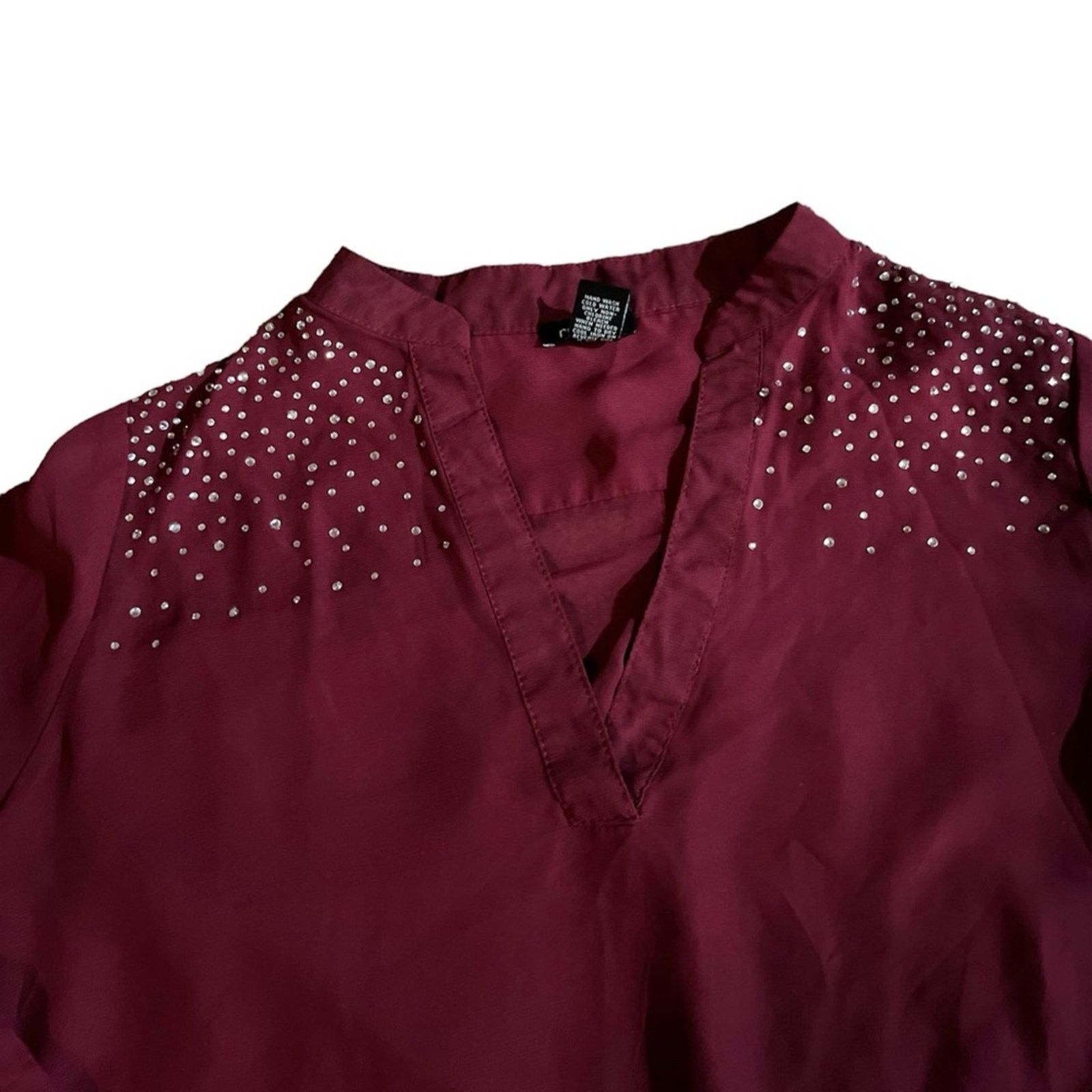Other Maroon/Red Rue 21 Blouse Size S / US 4 / IT 40 - 3 Thumbnail