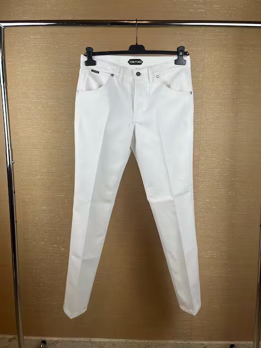 image of Tom Ford O1W1Db10124 Denim Pant In White, Men's (Size 36)