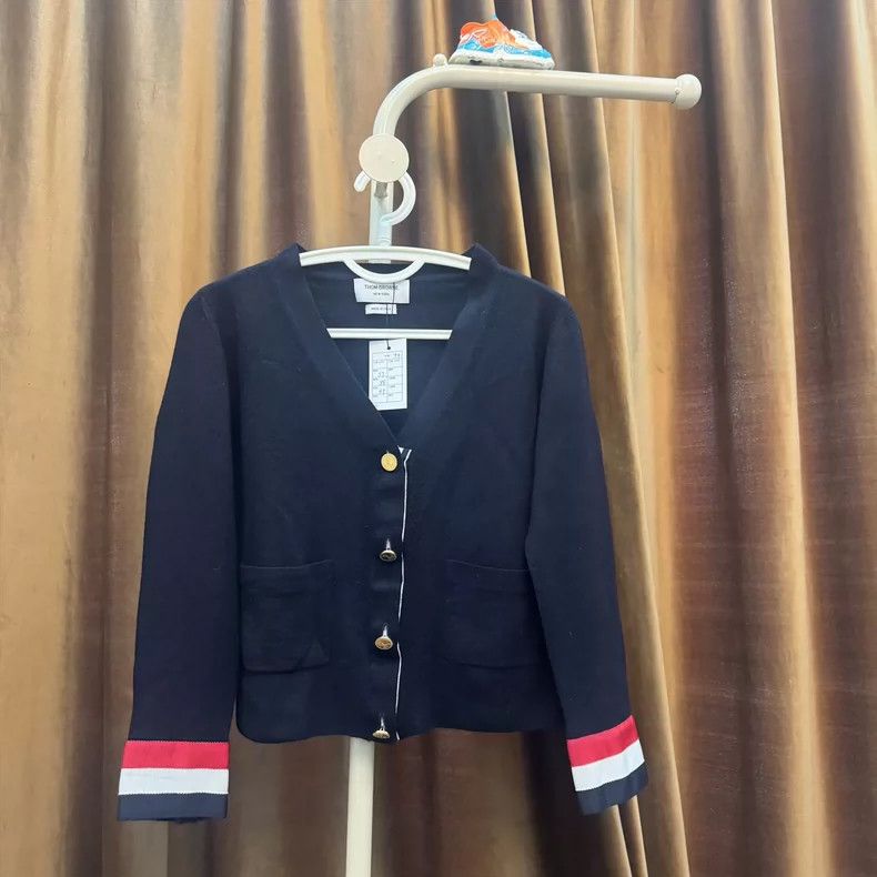 Thom Browne Thom Browne A dark blue armband cardigan Size M / US 6-8 / IT 42-44 - 2 Thumbnail