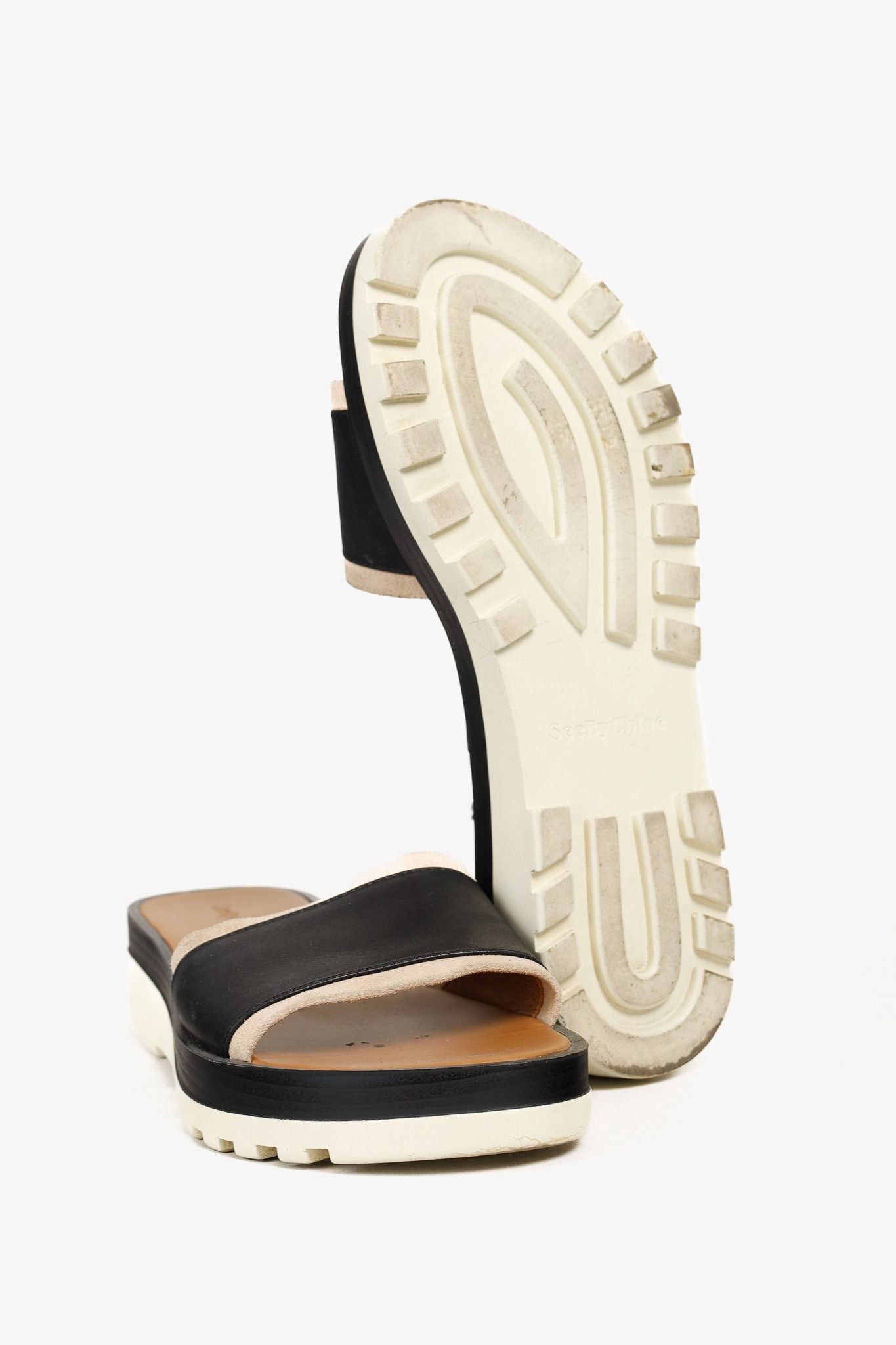 See by Chloe See by Chloe Robin Black Platform Slide Sandals Size US 8.5 / IT 38.5 - 5 Thumbnail