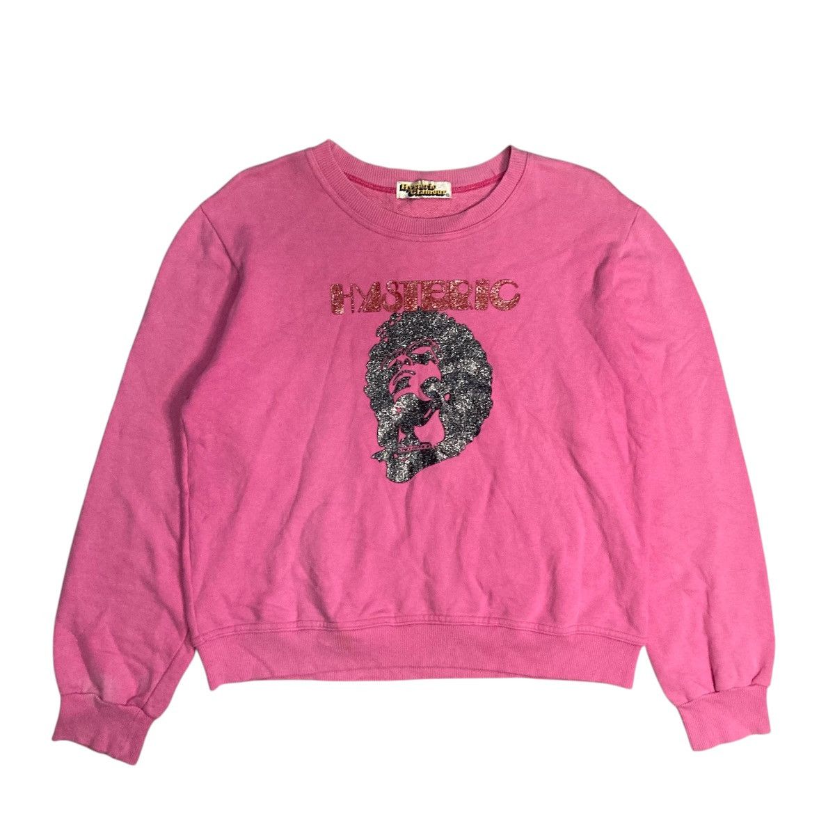 Hysteric Glamour Rare Vintage Hysteric Glamour Jimi Hendrix Pink Sweatshirt Size US M / EU 48-50 / 2 - 1 Thumbnail