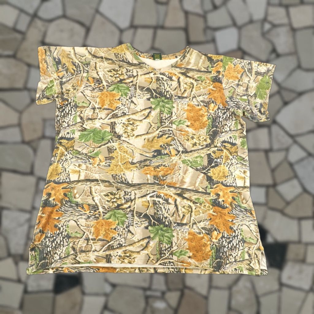 Vintage VINTAGE Cabela's Shirt Mens 2XL T-Shirt Camouflage Brown Green Camo Seclusion 3D V Neck Hunting Mens XXL Brown Camouflage Nature Outdoor Size US XXL / EU 58 / 5 - 1 Thumbnail
