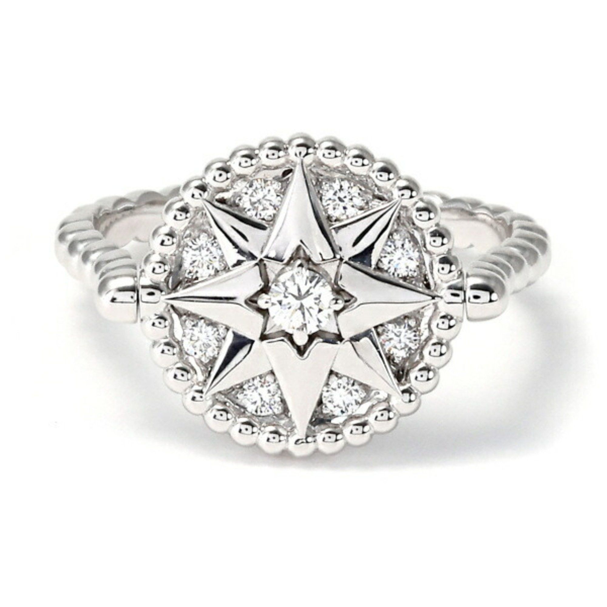 image of Christian Dior Dior Rose Devant K18Wg White Gold Ring, Women's