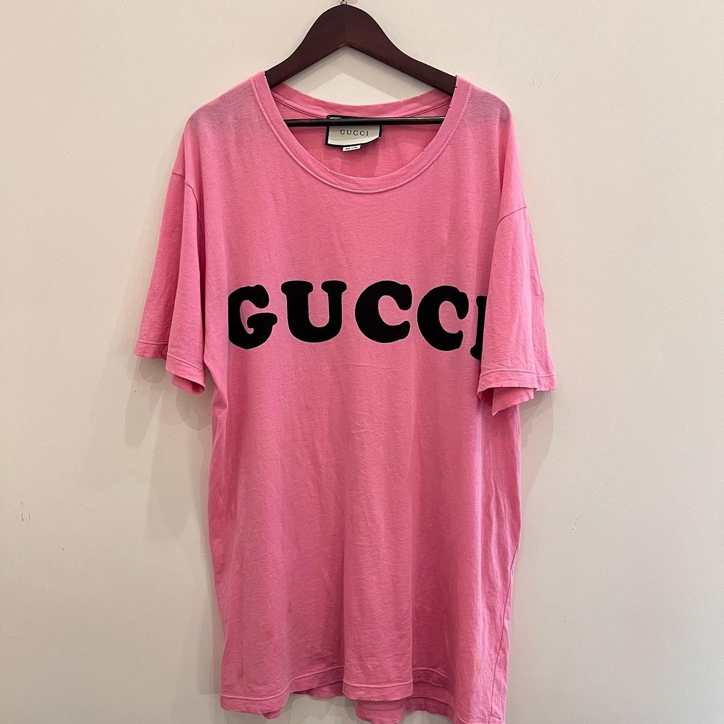 Gucci Gucci Pink Logo T-Shirt Size M Size M / US 6-8 / IT 42-44 - 1 Thumbnail