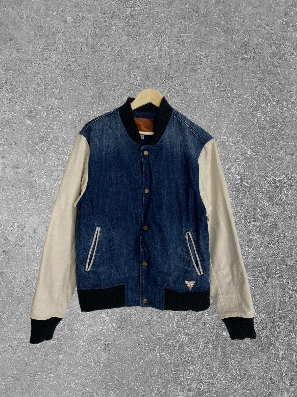 image of Asap Rocky x Guess Asap Denim Bomber in Blue, Men's (Size Medium)