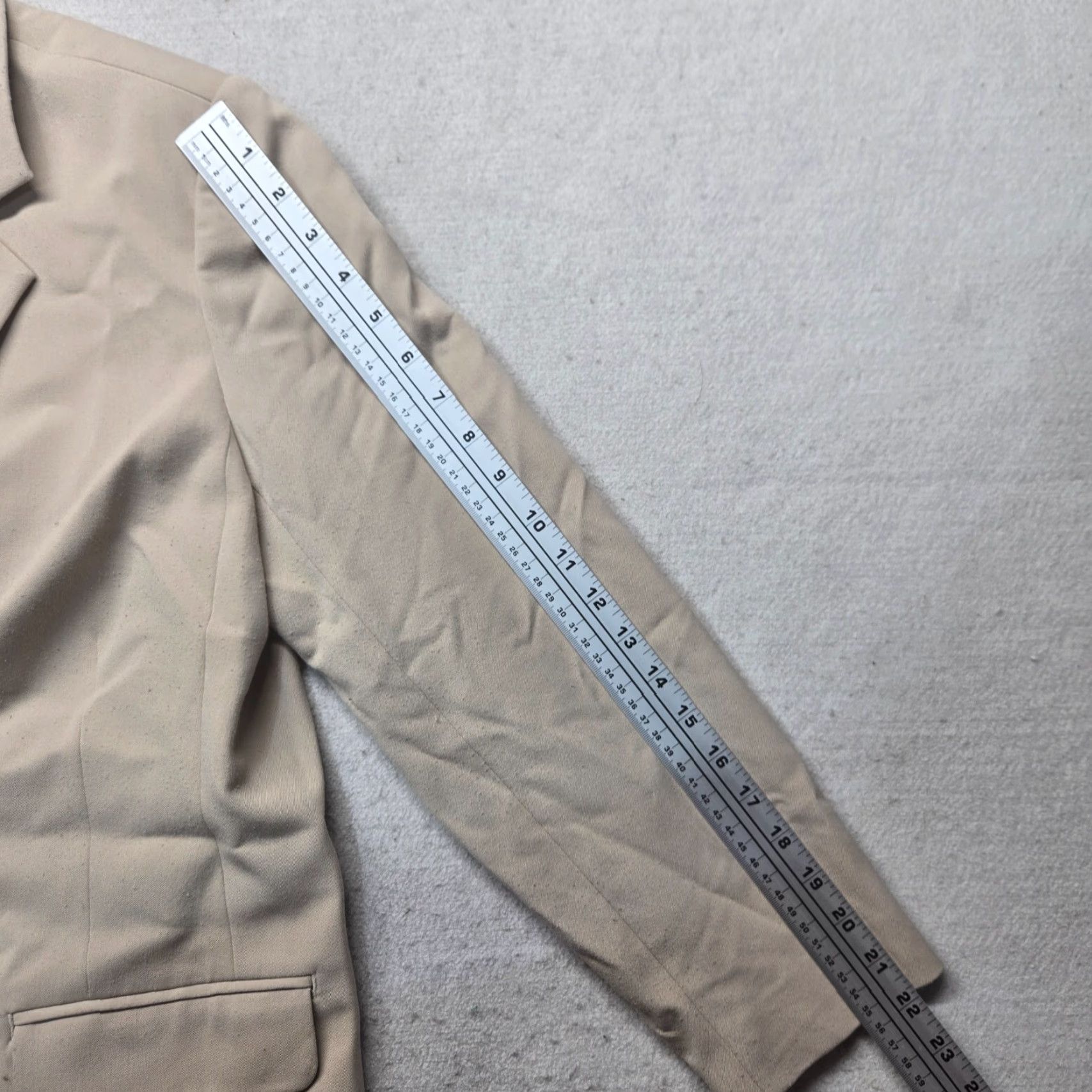 Vintage Appleseed's Jacket Women 14P Petite Tan Beige Coat Short 3/4 Sleeve Business Casual Brown Cotton Blend Lining Polyester Vintage No Size XL / US 12-14 / IT 48-50 - 7 Thumbnail