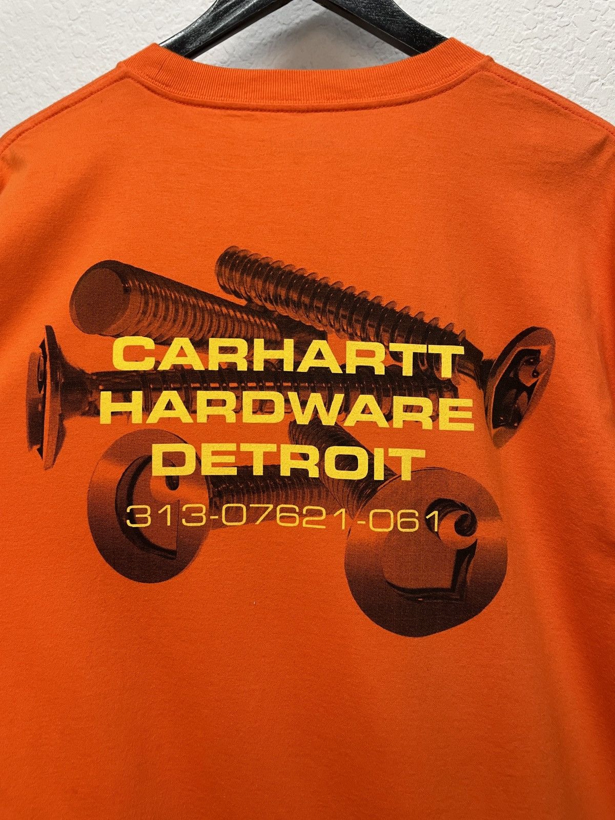 Carhartt × Heron Preston Vintage Y2K Carhartt Work Hardware Detroit Orang Tee T-shirt Size US XL / EU 56 / 4 - 2 Thumbnail