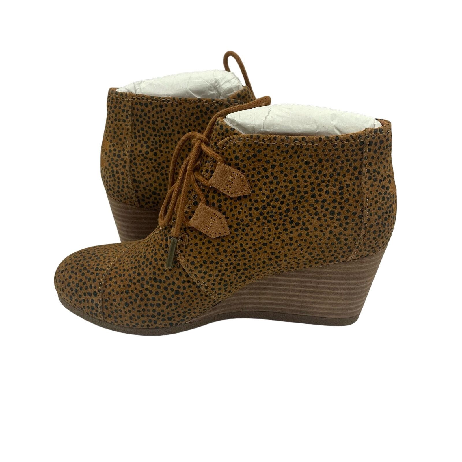 Toms Toms Kala Ankle Wedge Bootie Cheetah Suede Boots Womens 6.5 Size US 6.5 / IT 36.5 - 5 Thumbnail
