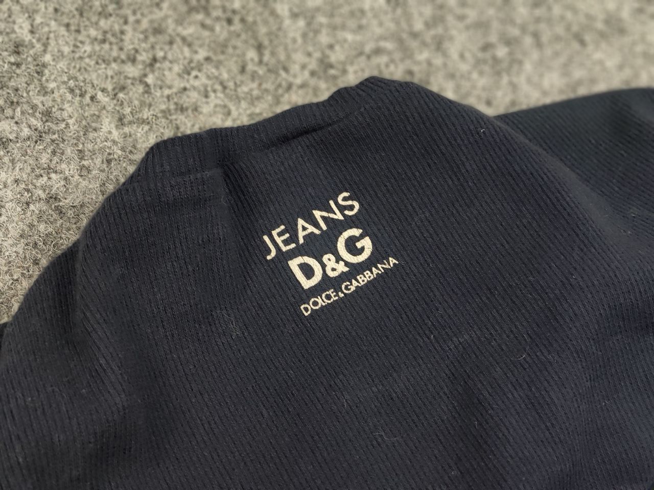 Dolce & Gabbana Dolce & Gabbana Vintage 90's dark blue ribbed long sleeve Size US S / EU 44-46 / 1 - 13 Thumbnail