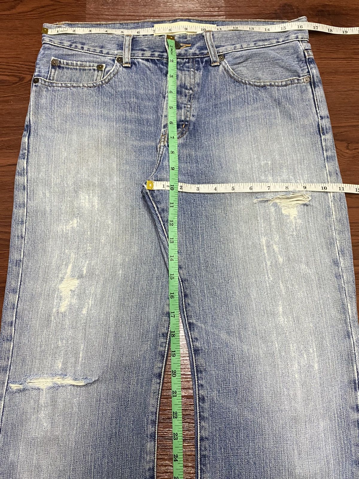 Gap Vintage Gap 1969 Denim Slim Boot Distressed Wide leg Jeans Size US 33 - 16 Thumbnail