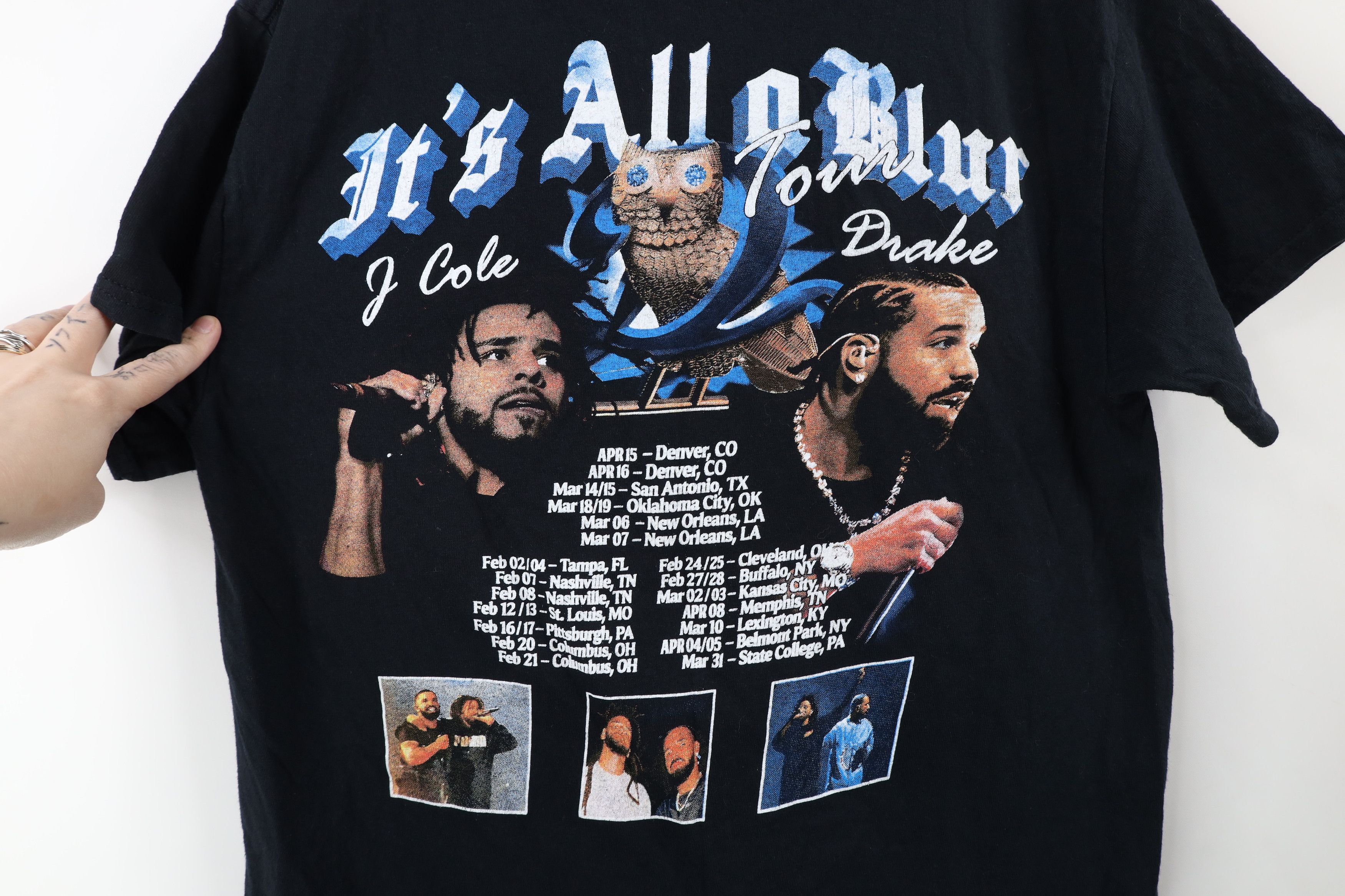 Vintage Streetwear It's All A Blur Tour Drake J Cole Rap Tee T-Shirt Size US S / EU 44-46 / 1 - 10 Thumbnail