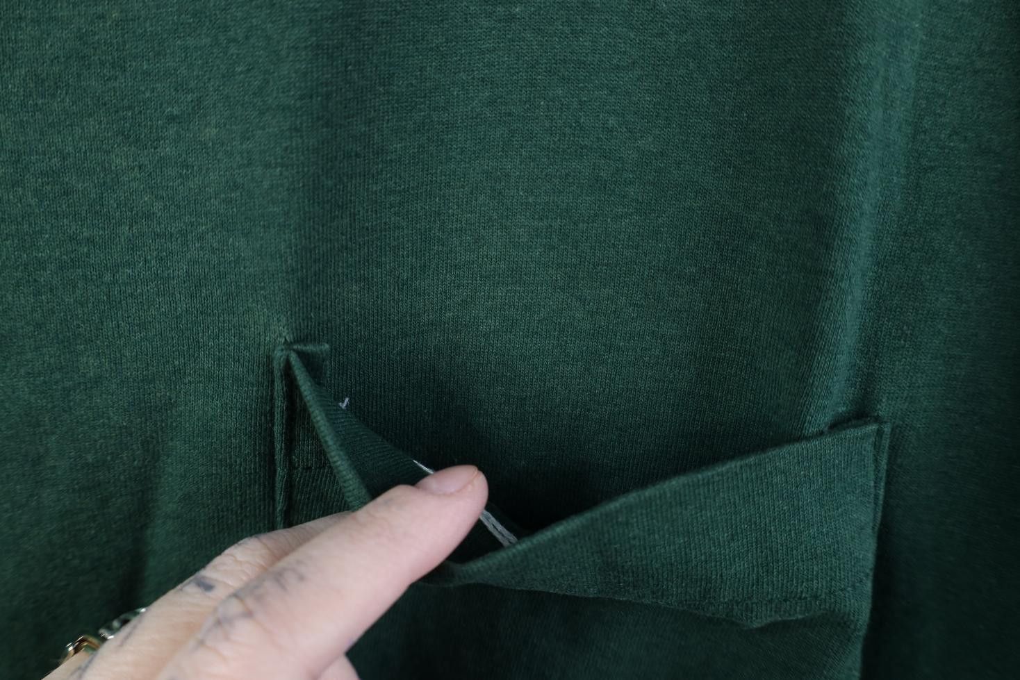 Vintage Vintage 90s Streetwear Pocket Short Sleeve T-Shirt Green USA Size US XL / EU 56 / 4 - 5 Thumbnail