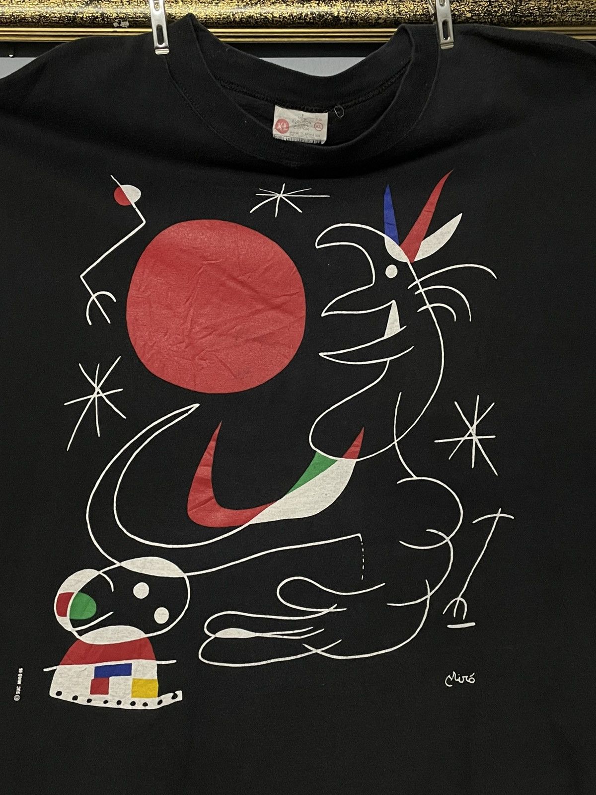 Arts & Science Vintage 1990s Joan Suc Miro Abstract Famous Art Tshirt Size US XL / EU 56 / 4 - 4 Thumbnail