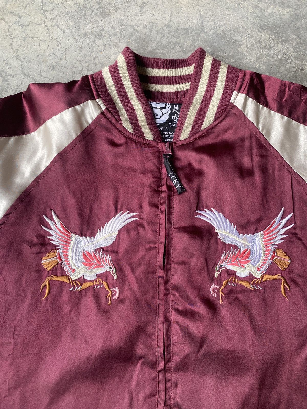 Japanese Brand Sukajan japan phoenix bird back hit Size US L / EU 52-54 / 3 - 4 Thumbnail