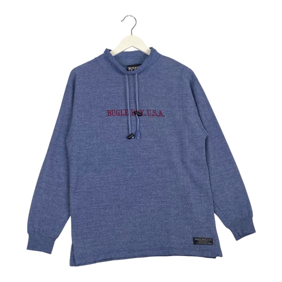Bugle Boy × Vintage Vintage Bugle Boy Embroidered Sweatshirt Navy Blue Size M / US 6-8 / IT 42-44 - 3 Thumbnail